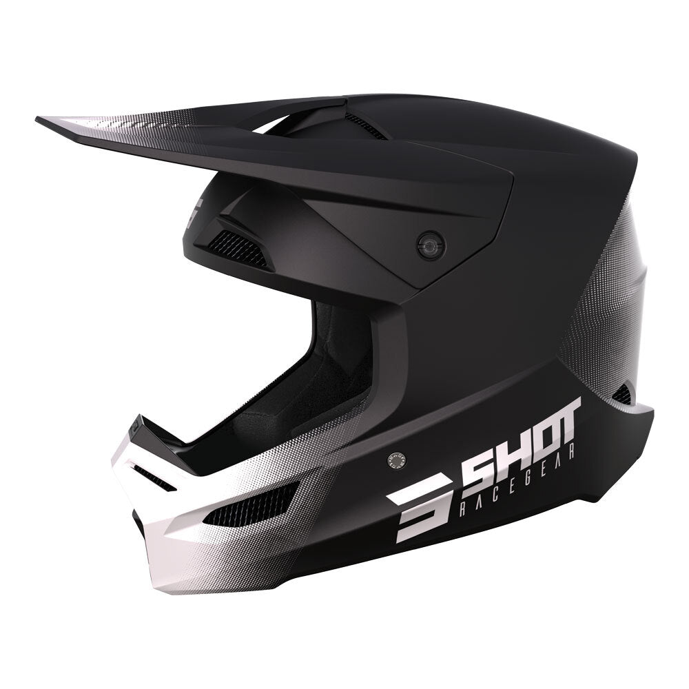 Shot Race Raw Helmet Black Matt MIPS Large
