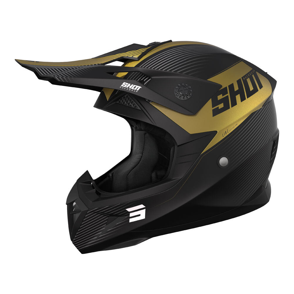 Shot Pulse Line Helmet Gold Matt Medium