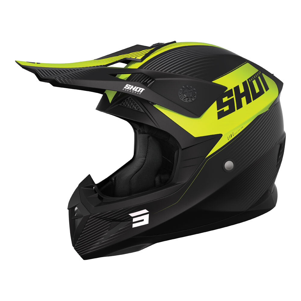 Shot Pulse Line Helmet Matt Neon Yellow XS