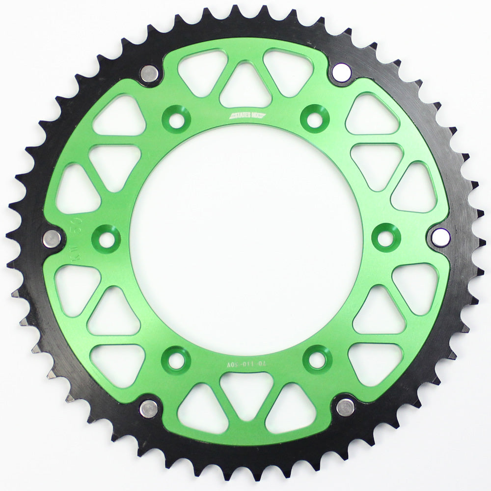 STATES MX FUSION SPROCKET - KAWASAKI - GREEN - 70-110-49V