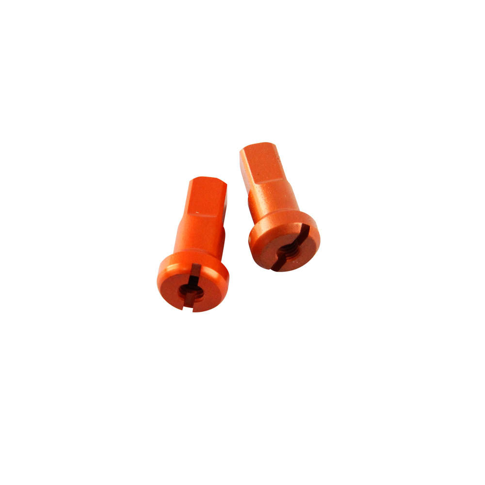 STATES MX ALLOY SPOKE NIPPLE - FRONT 9 GAUGE - ORANGE