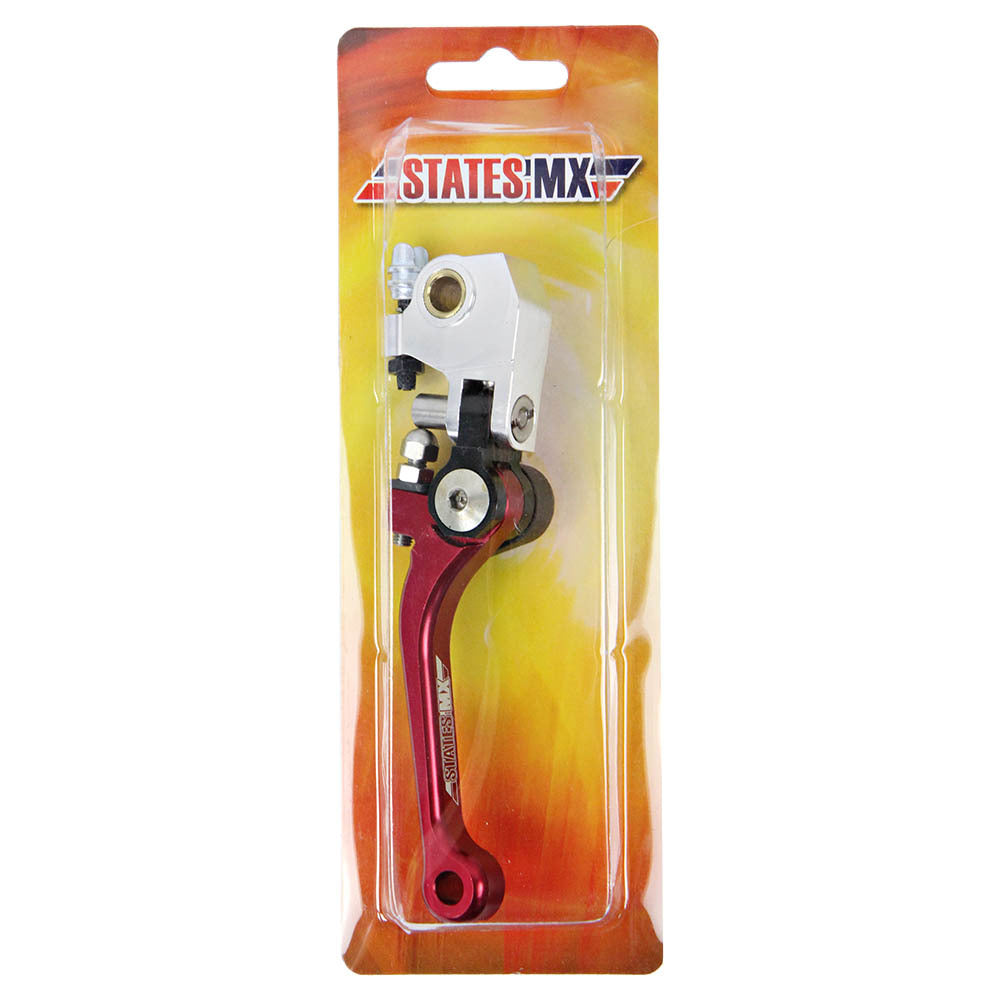 STATES MX BRAKE LEVER - FOLD/FLEX - HONDA - RED