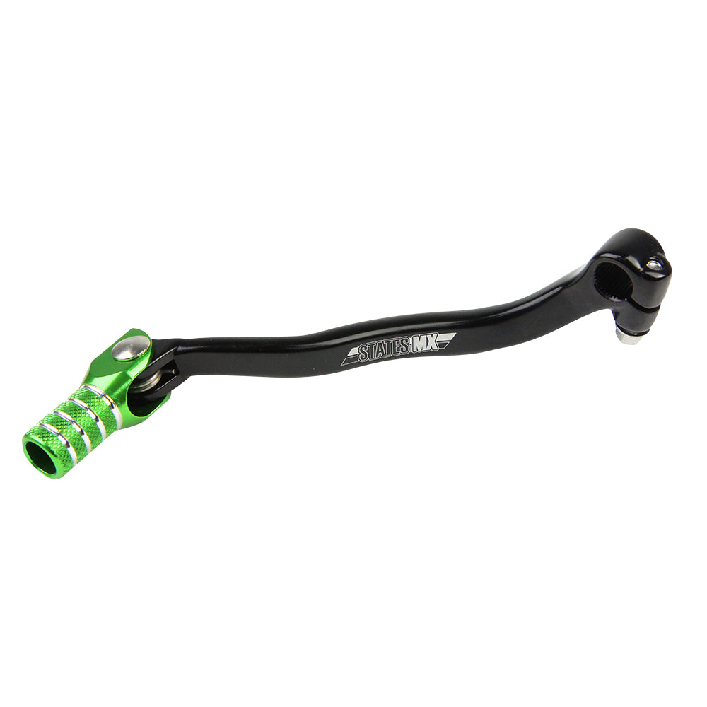 STATES MX FORGED GEAR LEVER - KAWASAKI - GREEN - 70-FGL-032V