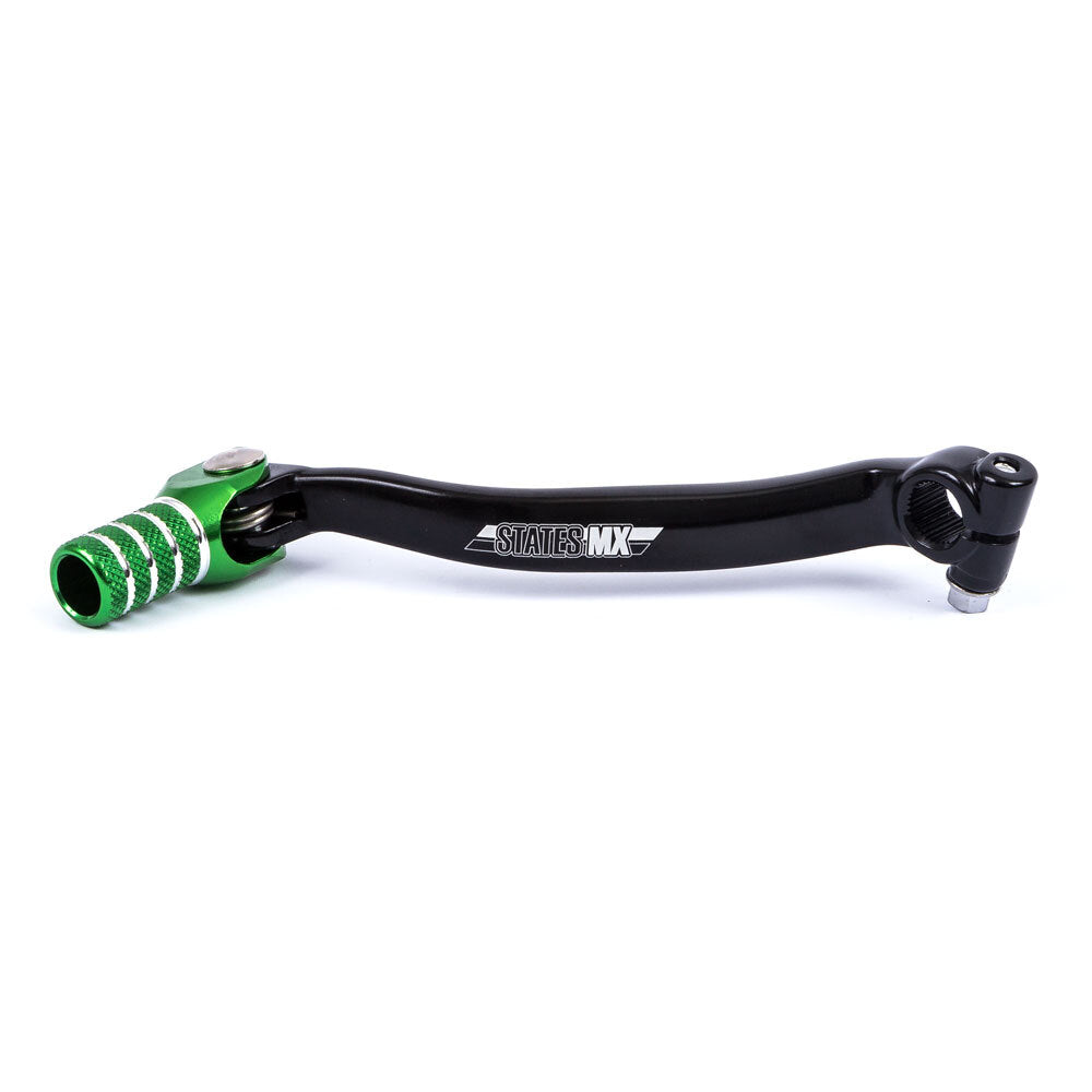 STATES MX FORGED GEAR LEVER - KAWASAKI - GREEN - 70-FGL-C75V