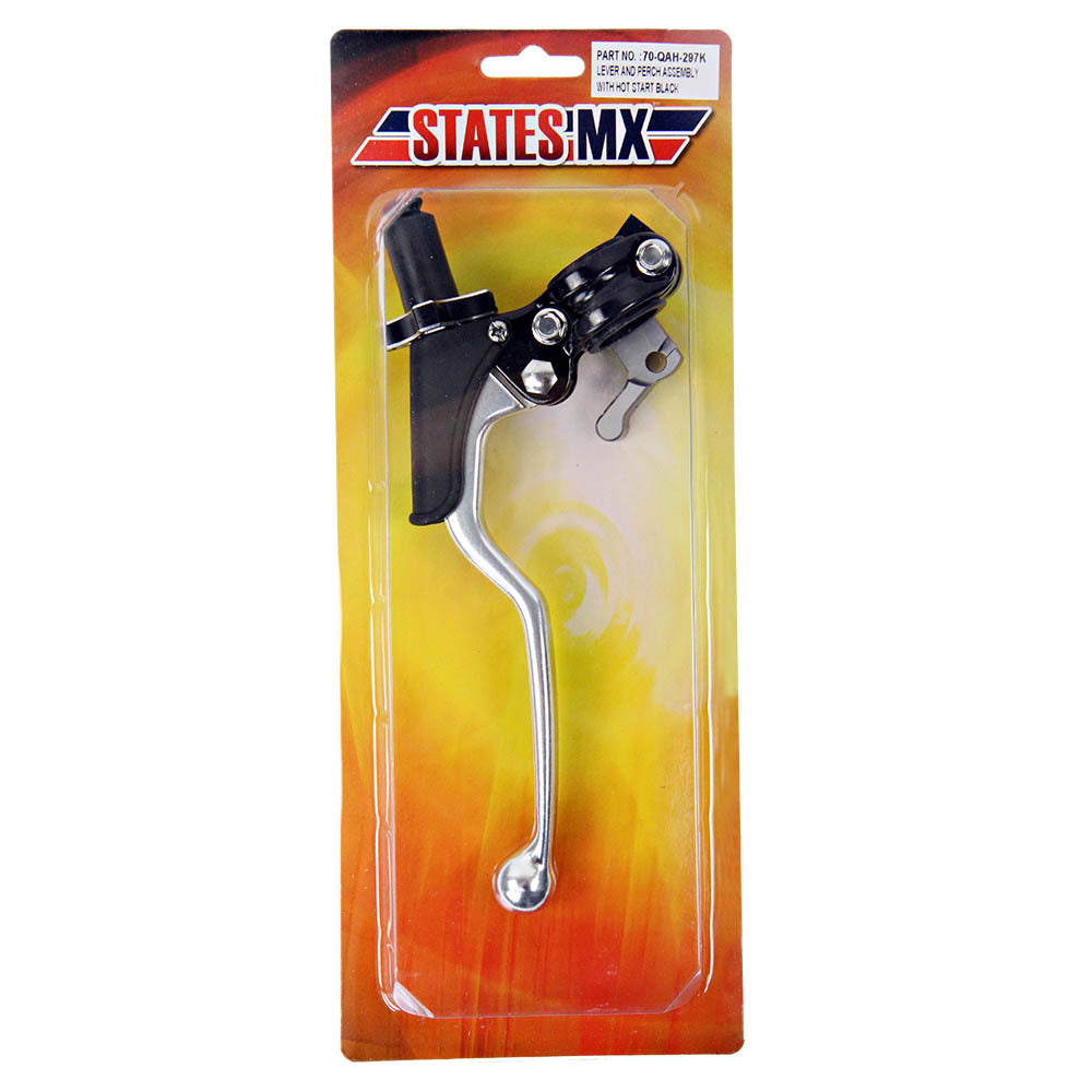 STATES MX CLUTCH PERCH AND LEVER ASSEMBLY w/HOT START - BLACK