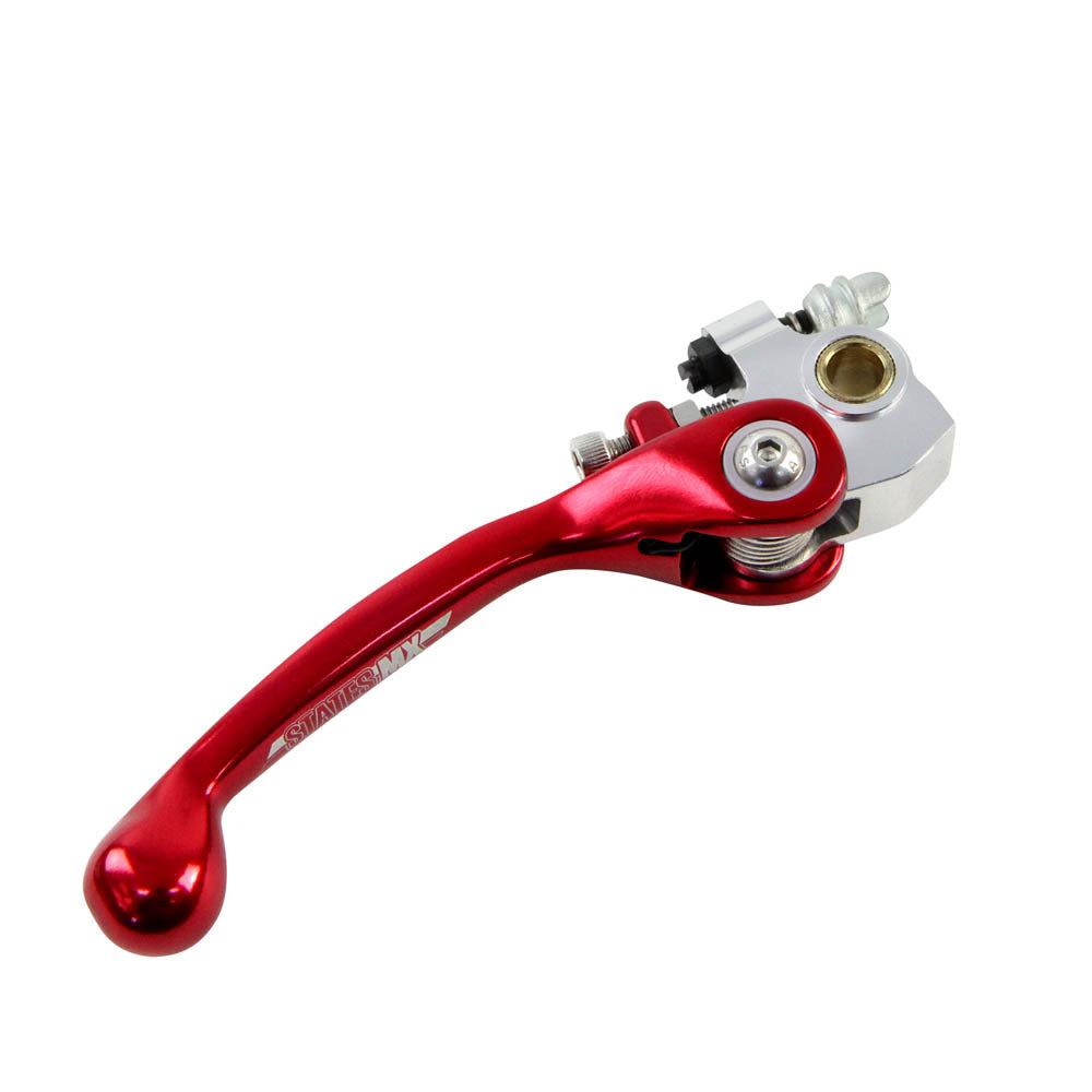 STATES MX FRONT BRAKE LEVER - STD FLEX - HONDA - RED - 70-SFB-919R