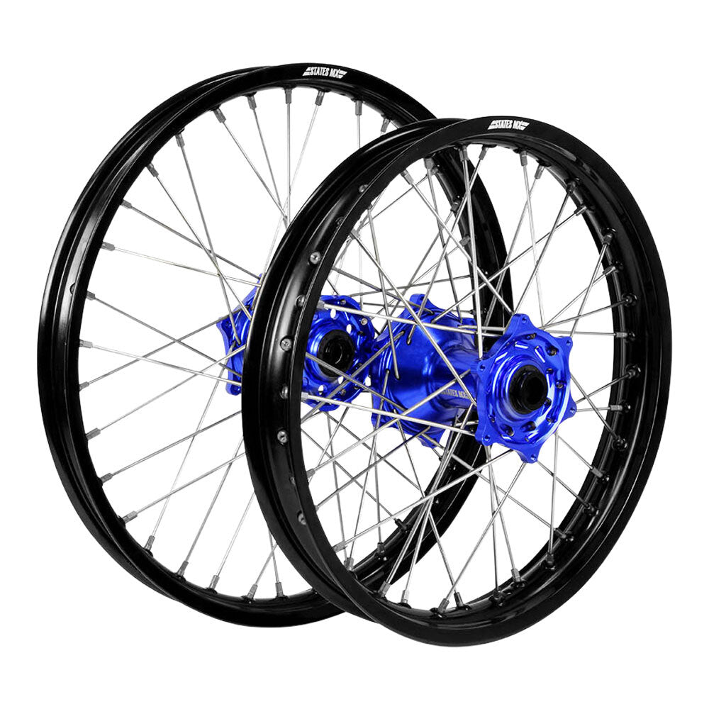 STATES MX WHEEL SET YAMAHA YZ/YZ-F 21"FRONT/19" REAR - BLACK/BLUE/SILVER