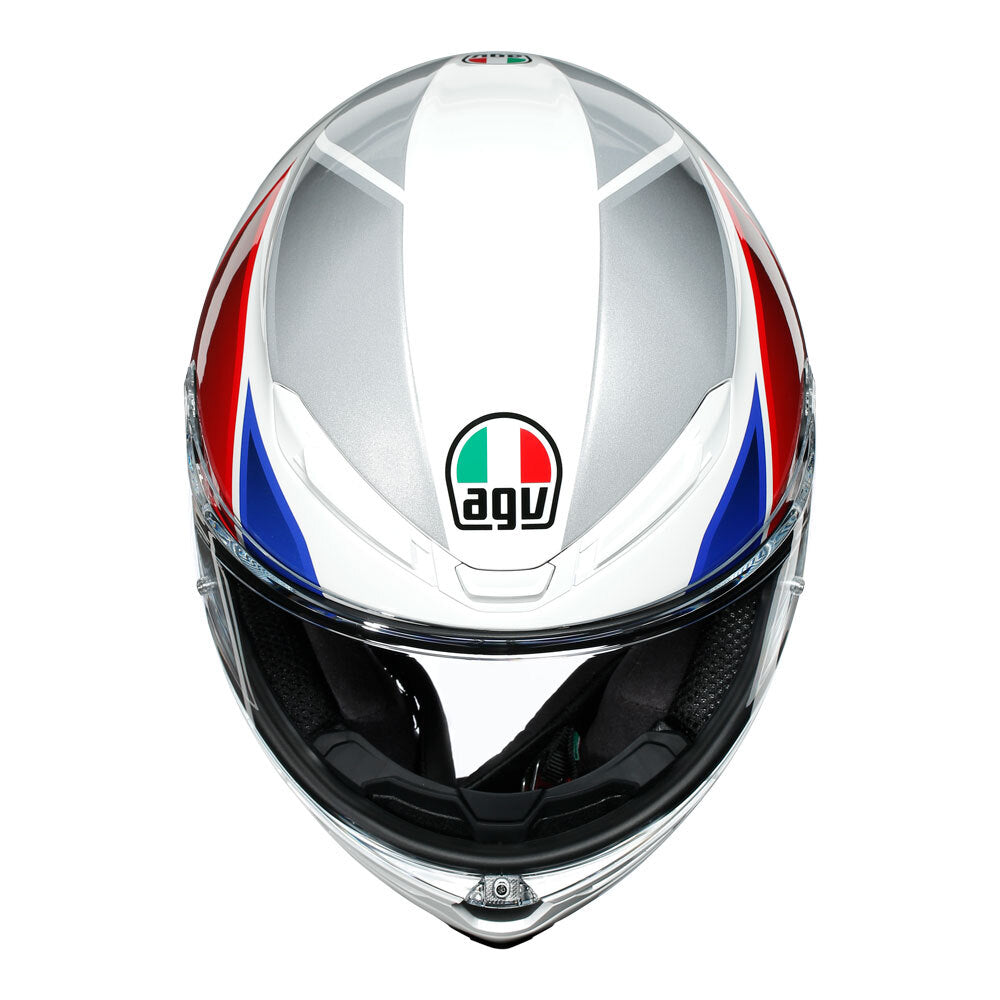 AGV K6 - HYPHEN WHITE/RED/BLUE L