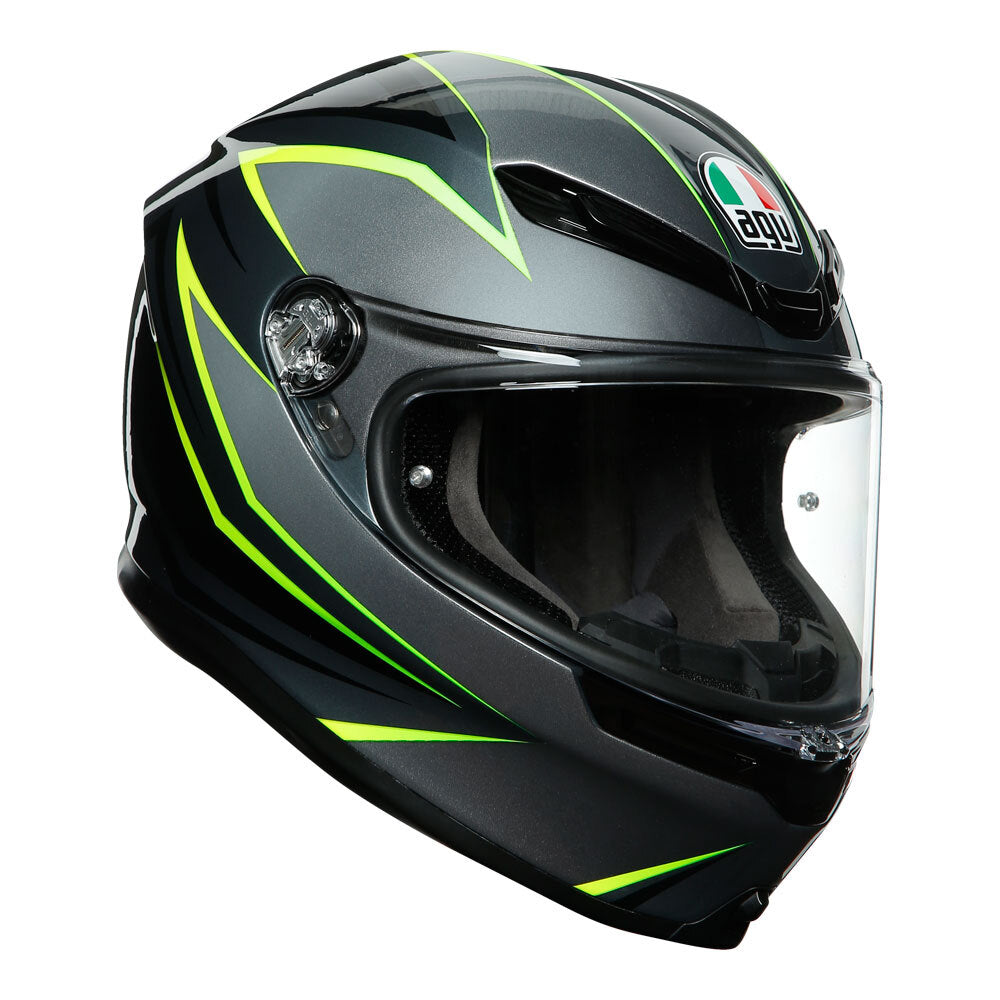 AGV K6 - FLASH GREY/BLACK/LIME ML