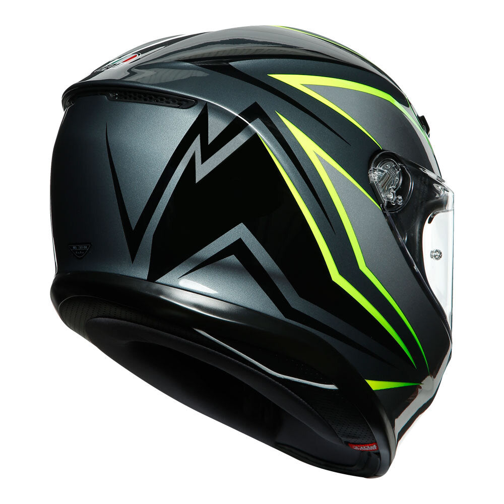 AGV K6 - FLASH GREY/BLACK/LIME ML