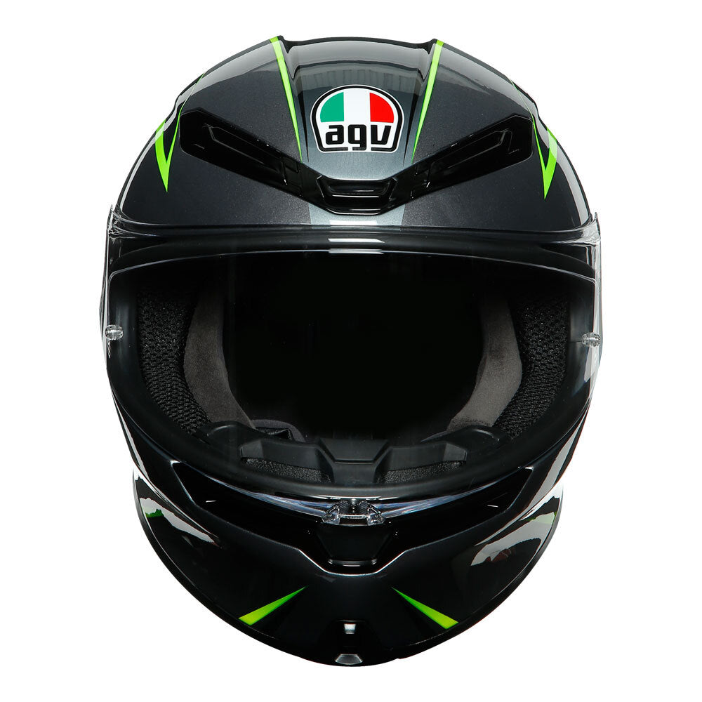 AGV K6 - FLASH GREY/BLACK/LIME ML