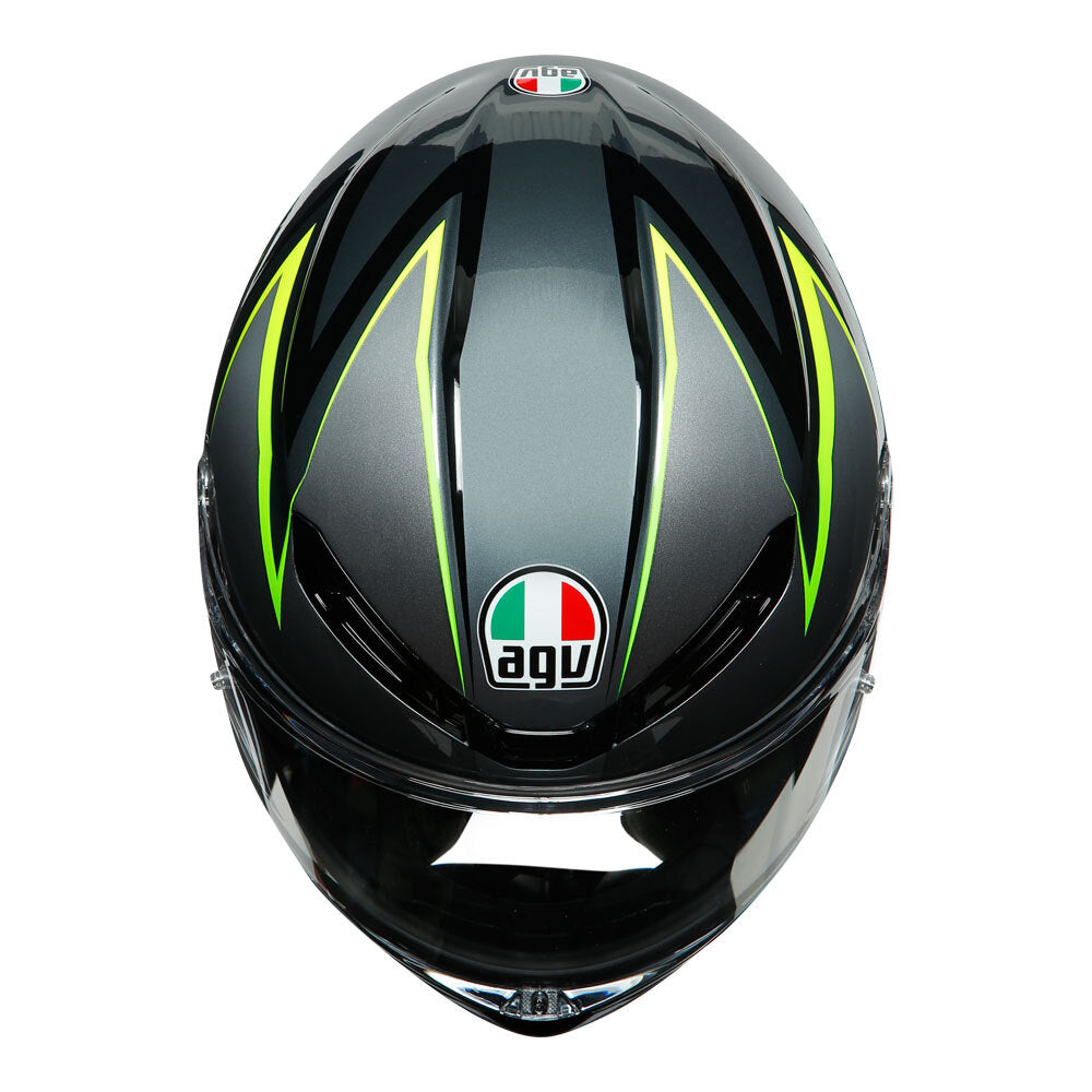 AGV K6 - FLASH GREY/BLACK/LIME ML