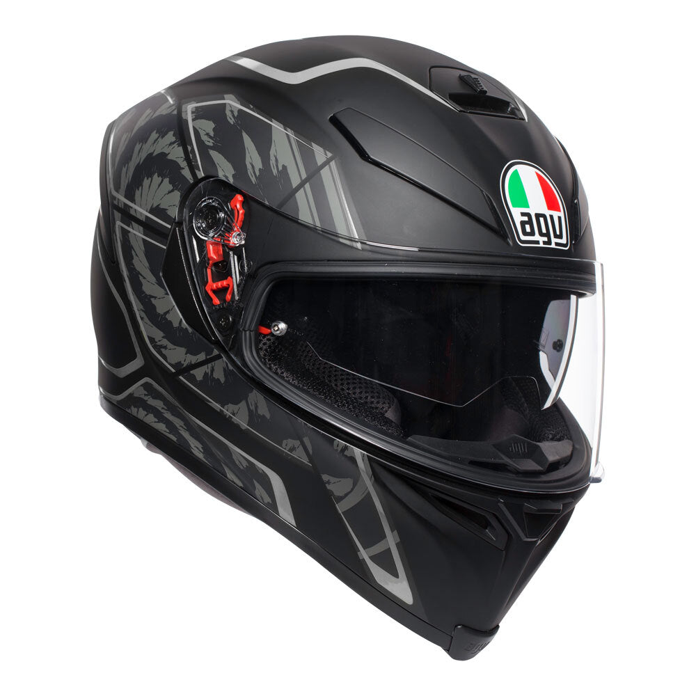 AGV K5 S - TORNADO MATT BLACK/SILVER L