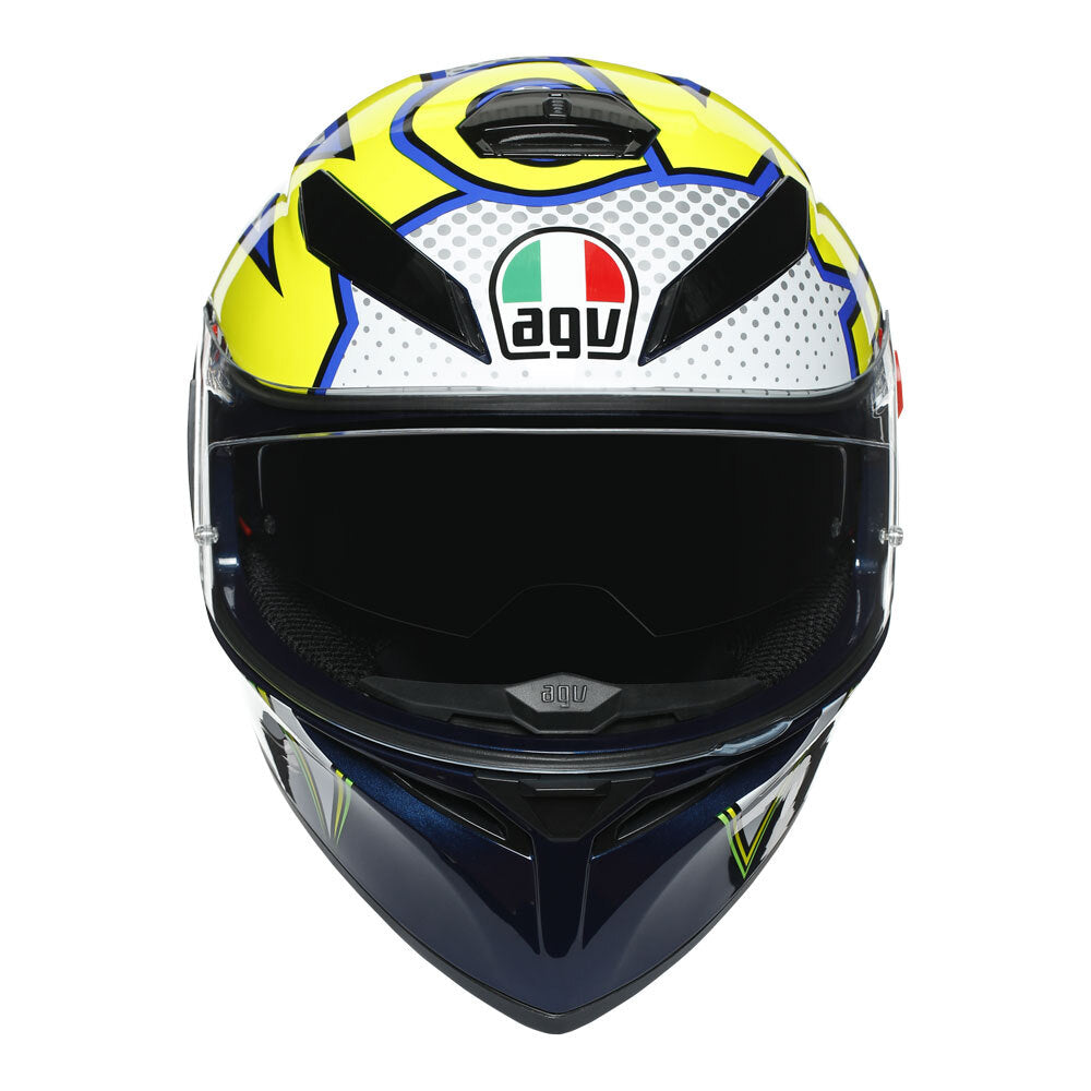 AGV K3 SV - BUBBLE BLUE/WHITE/YELLOW FLUO ML
