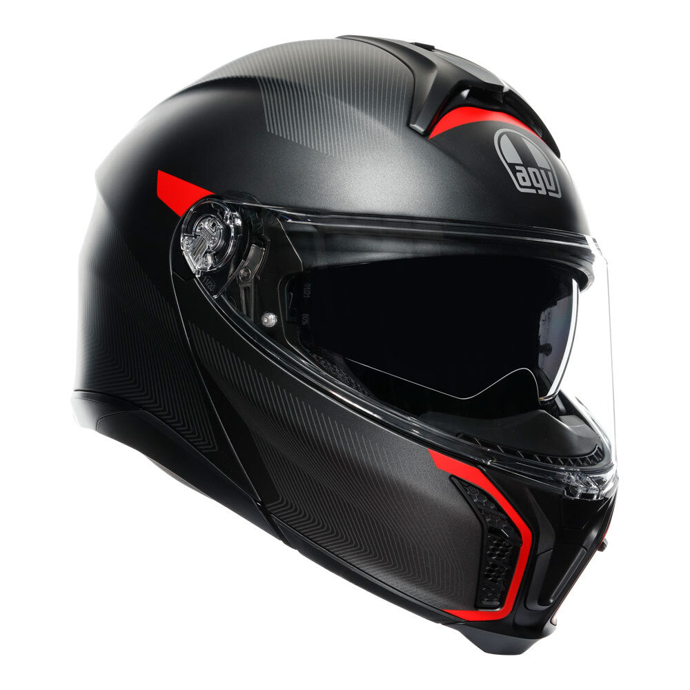 AGV TOURMODULAR FREQUENCY MATT GUNMETAL/RED S