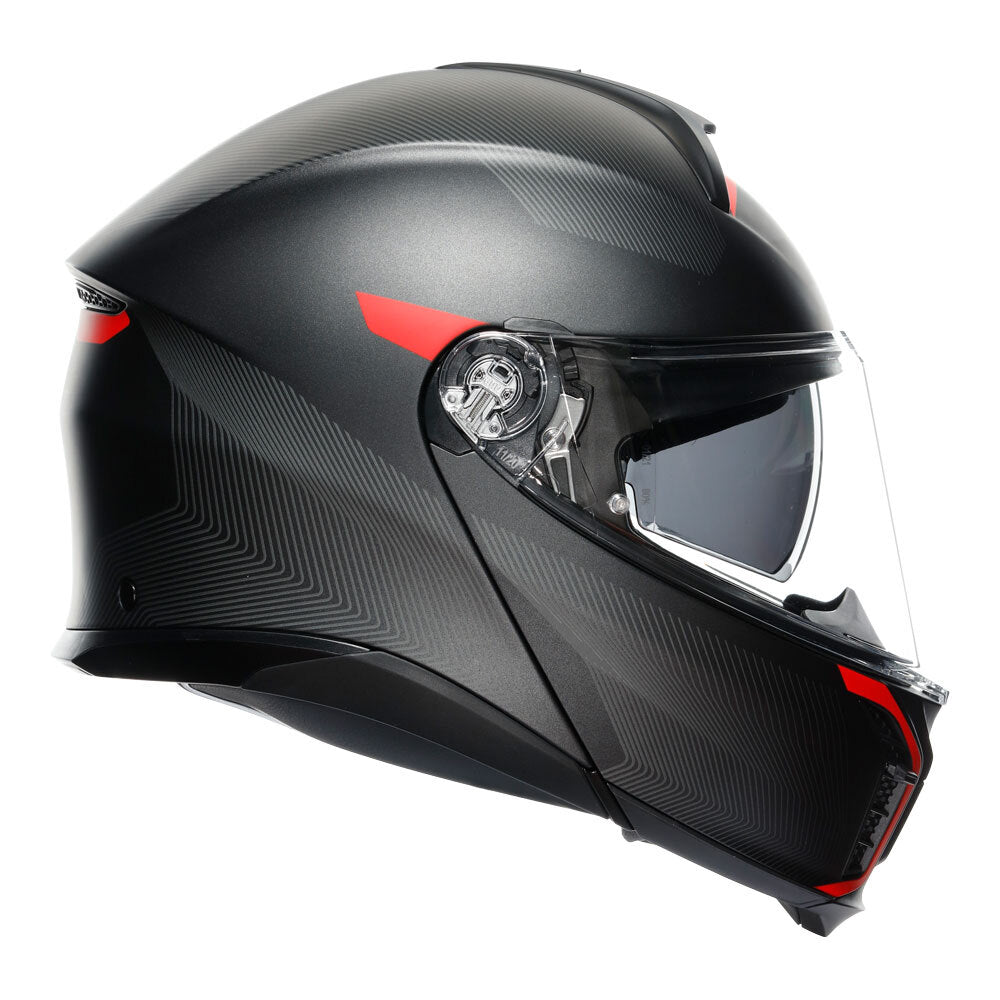 AGV TOURMODULAR FREQUENCY MATT GUNMETAL/RED S