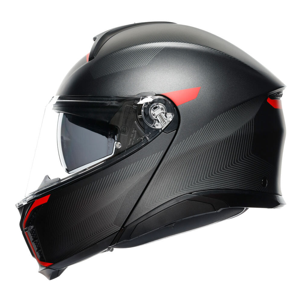 AGV TOURMODULAR FREQUENCY MATT GUNMETAL/RED S