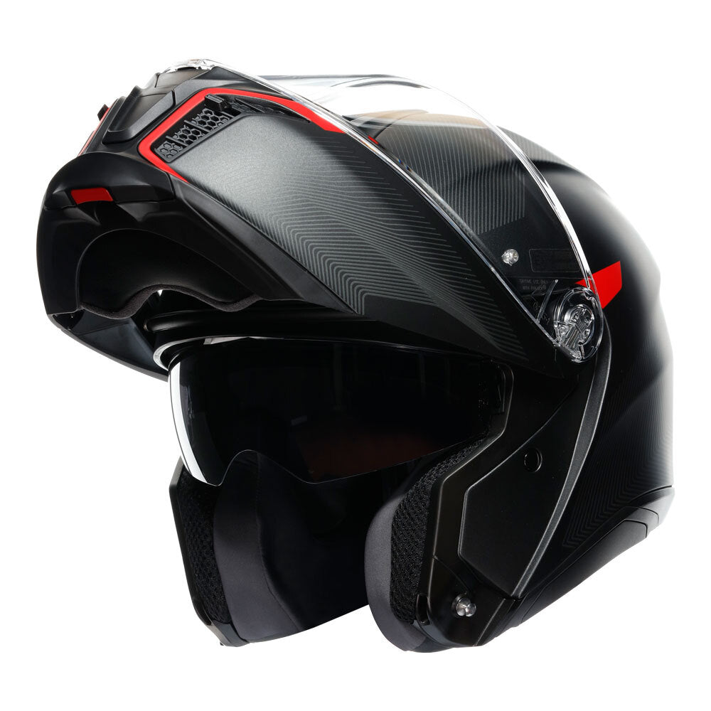 AGV TOURMODULAR FREQUENCY MATT GUNMETAL/RED S