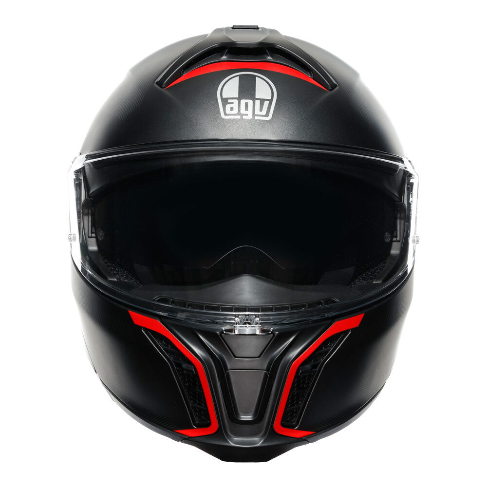 AGV TOURMODULAR FREQUENCY MATT GUNMETAL/RED S