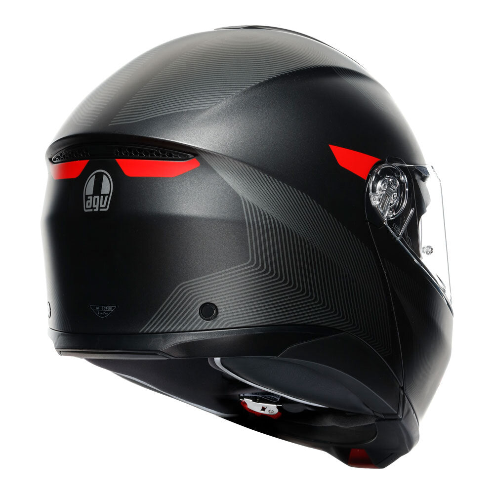 AGV TOURMODULAR FREQUENCY MATT GUNMETAL/RED S