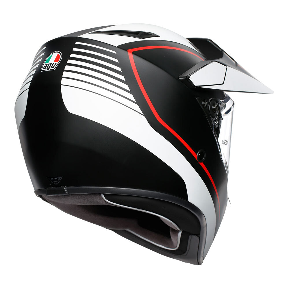 AGV AX9 - PACIFIC ROAD MULTI - MATT BLACK/WHITE/RED XXS