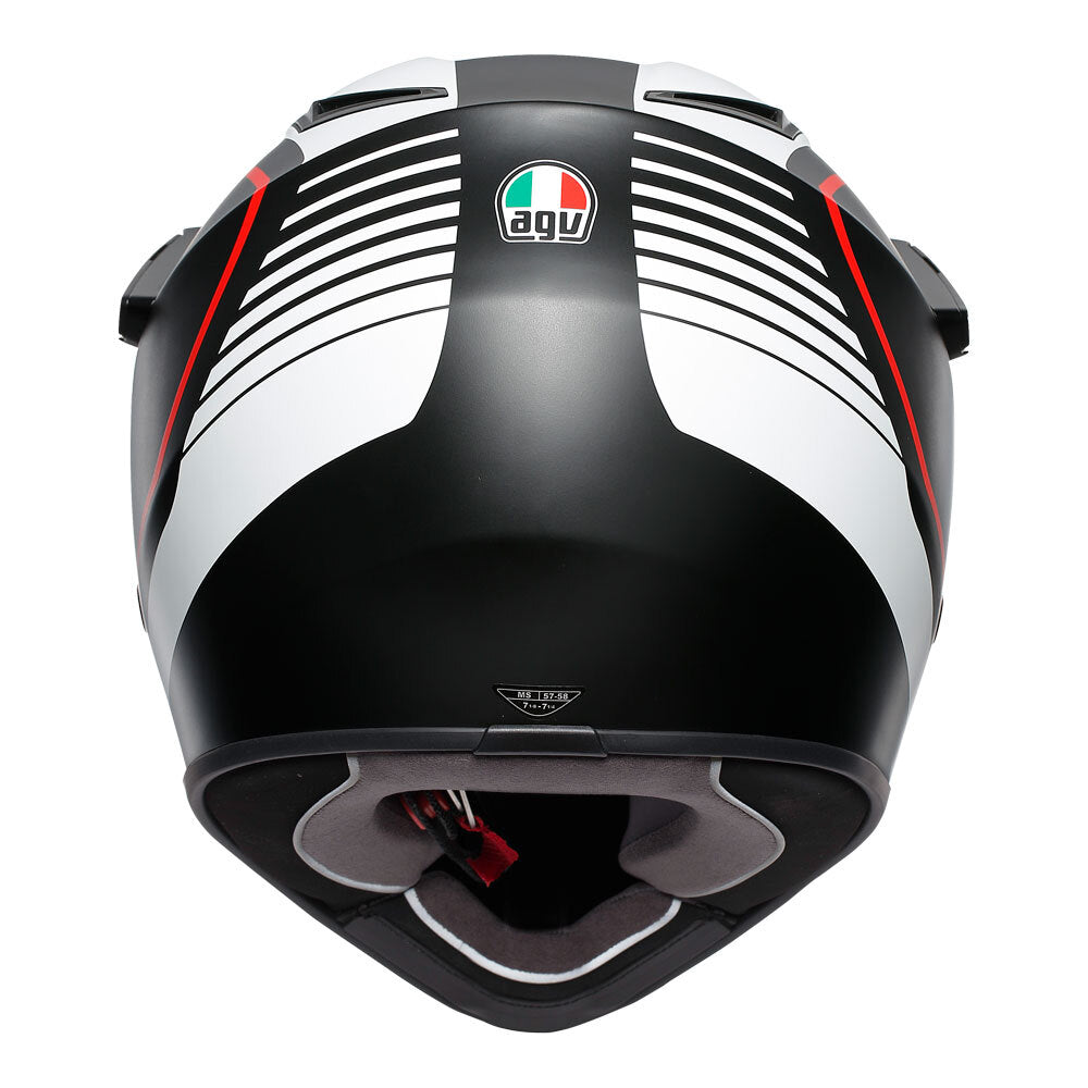 AGV AX9 - PACIFIC ROAD MULTI - MATT BLACK/WHITE/RED XXS