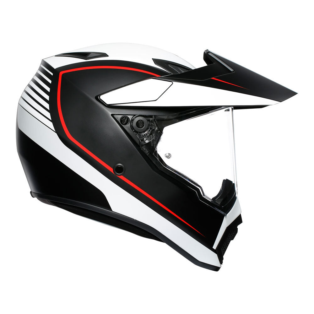 AGV AX9 - PACIFIC ROAD MULTI - MATT BLACK/WHITE/RED XXS