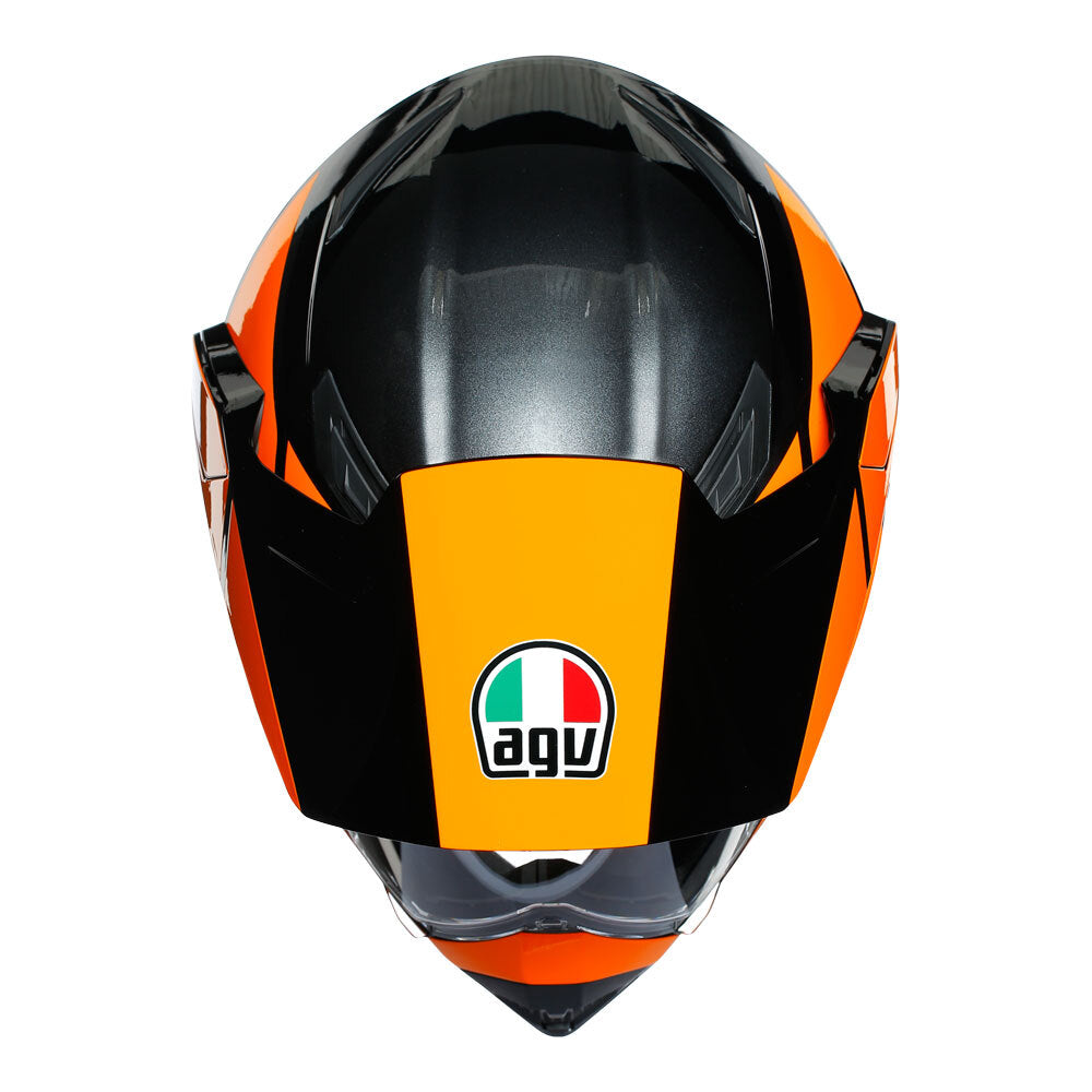 AGV AX9 - TRAIL GUMETAL/ORANGE MS