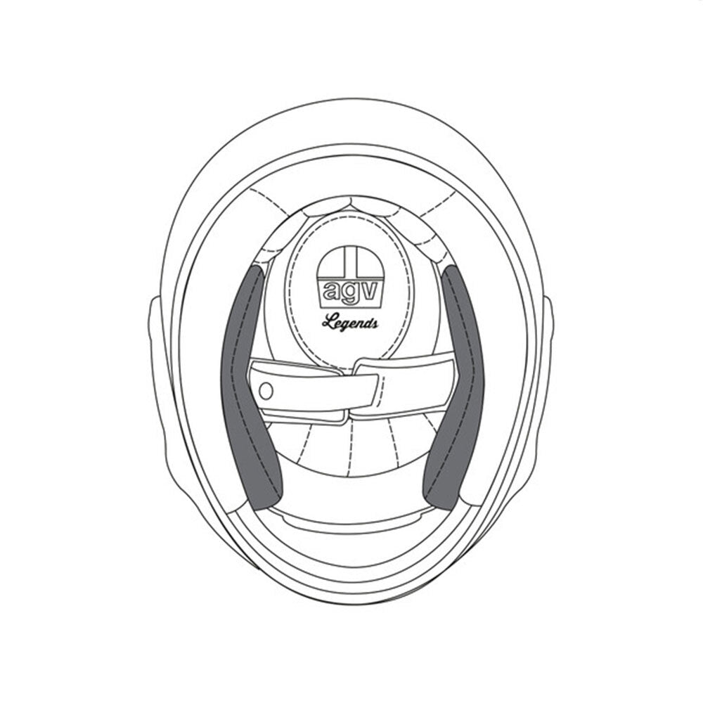 AGV CHEEK PADS PREMIUM X3000 BLACK SIZE L