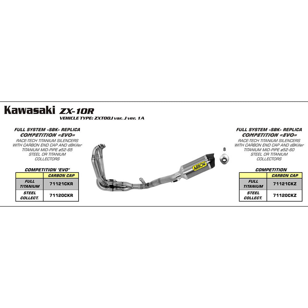 ARROW Link Pipe Stainless for O.E. Cat to #71770 &#71771 Silencer