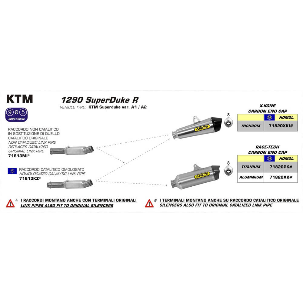 ARROW Link Pipe Stainless Racing [No Cat]