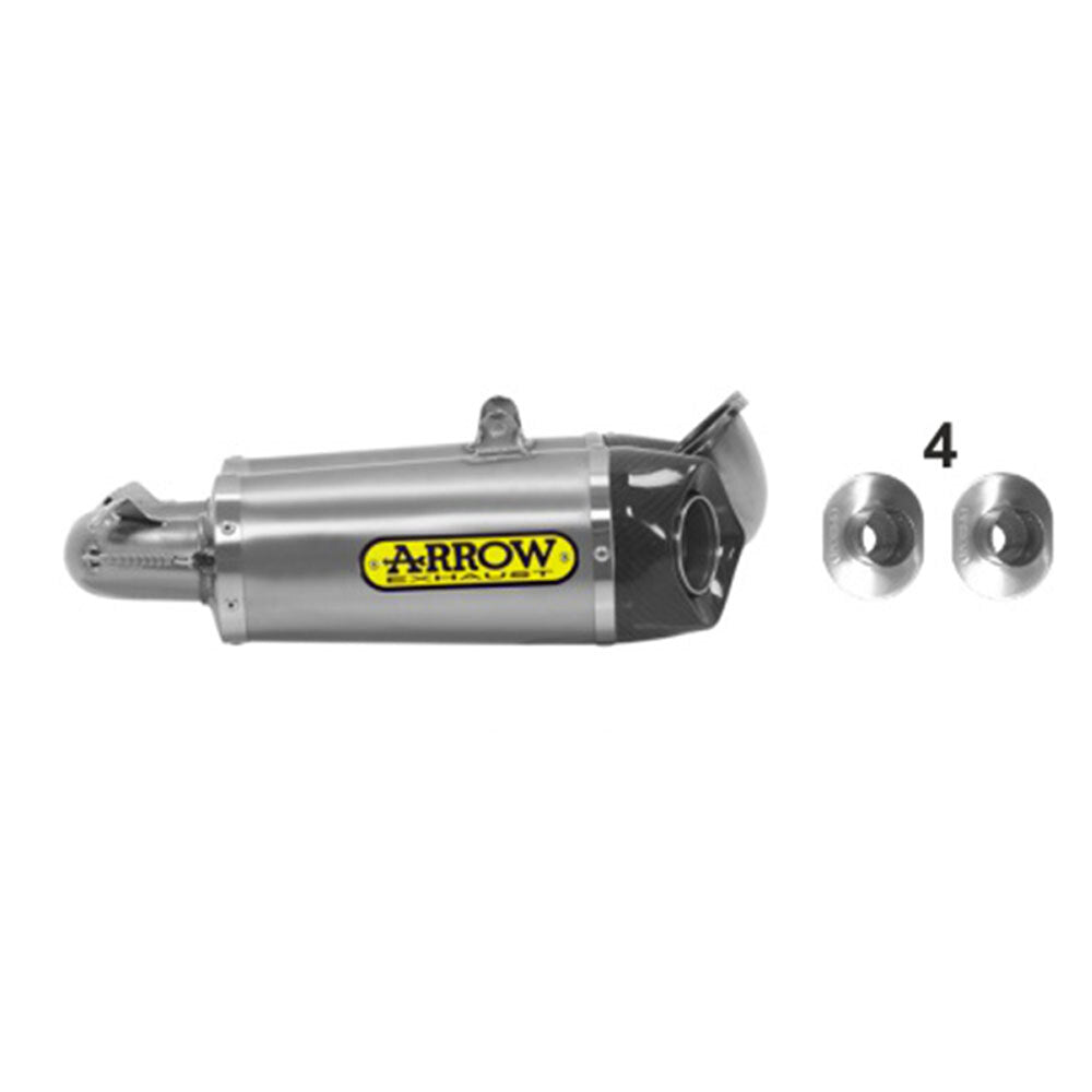ARROW Silencer Set WORKS Titanium with Carbon End Caps  - 82-718-36PK