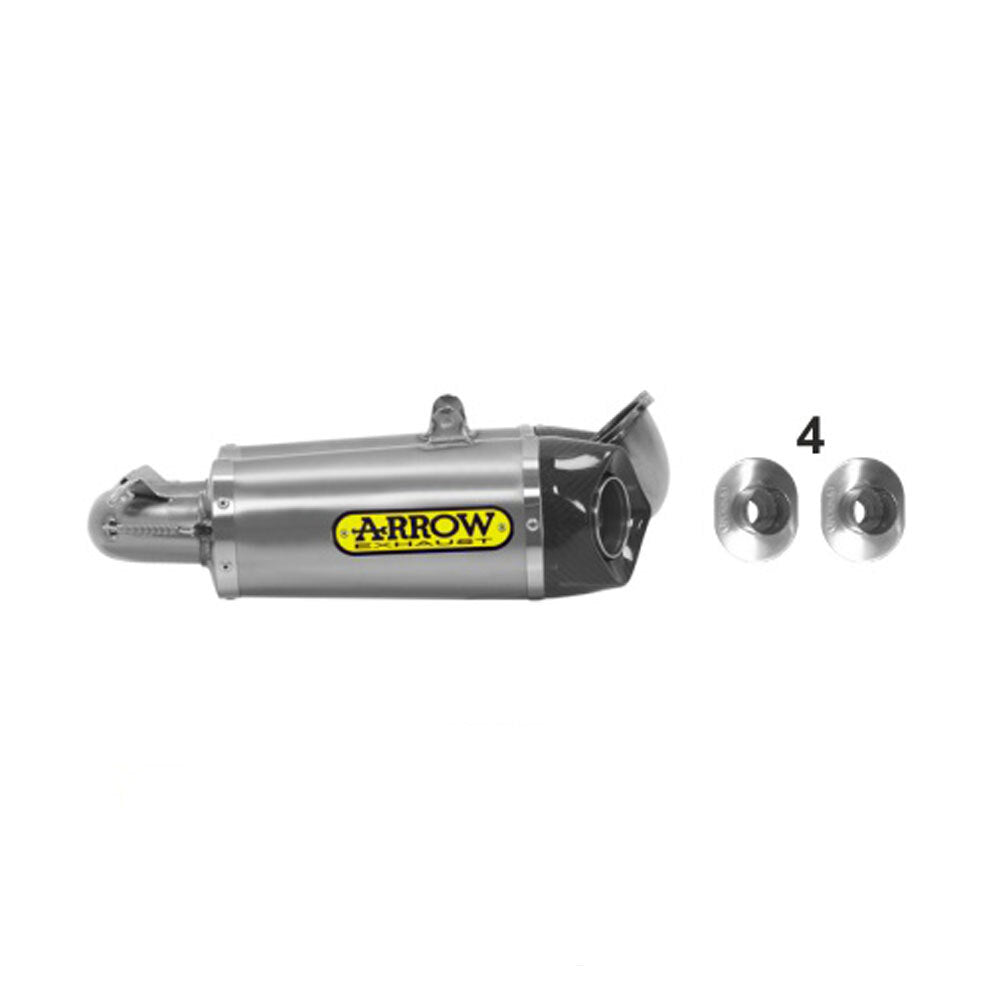 ARROW Silencer Set WORKS Titanium with Carbon End Caps  - 82-718-39PK