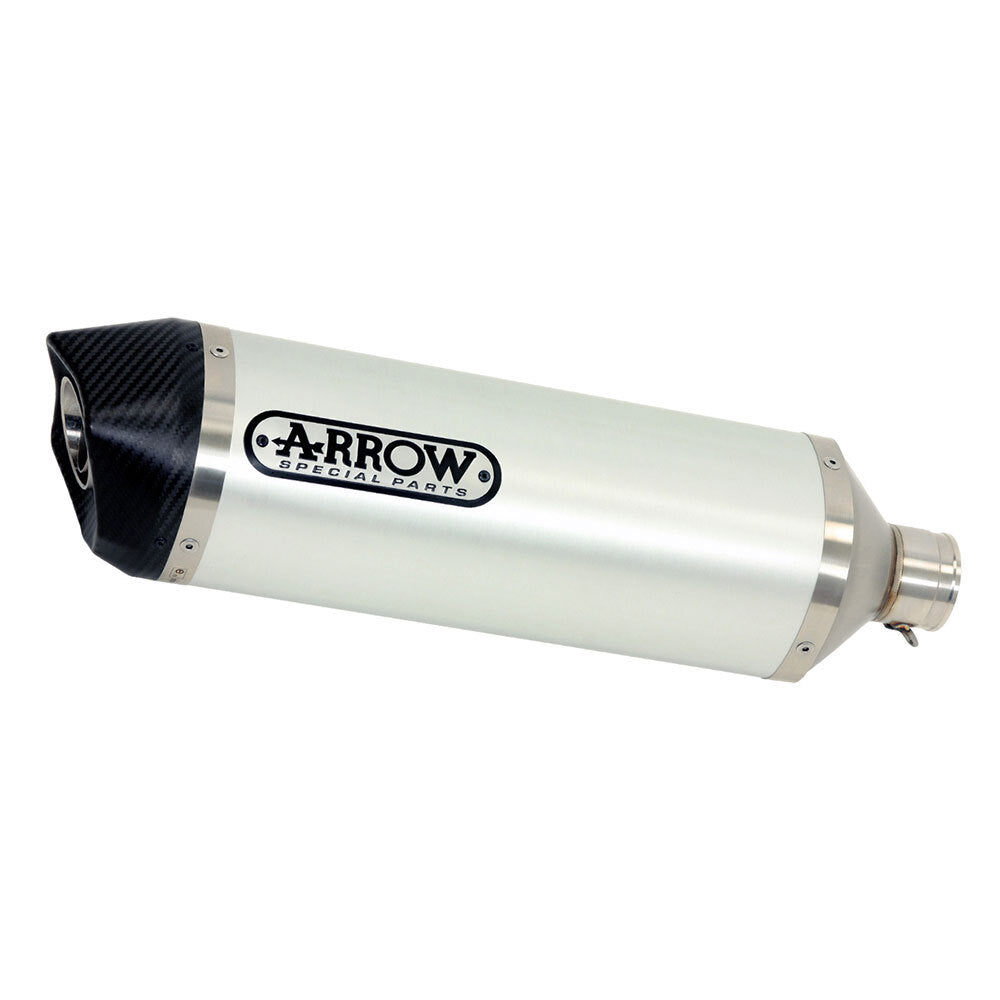 ARROW Silencer Race-TECH Aluminium Silver with Carbon End Cap  - 82-718-56AK