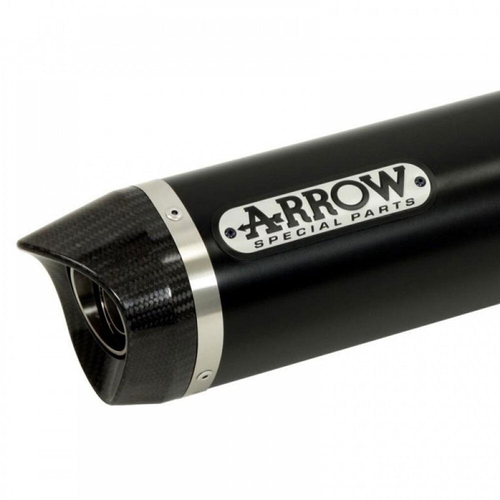 ARROW Silencer 71914AKN INDY RACE Aluminium Black with Carbon End Cap