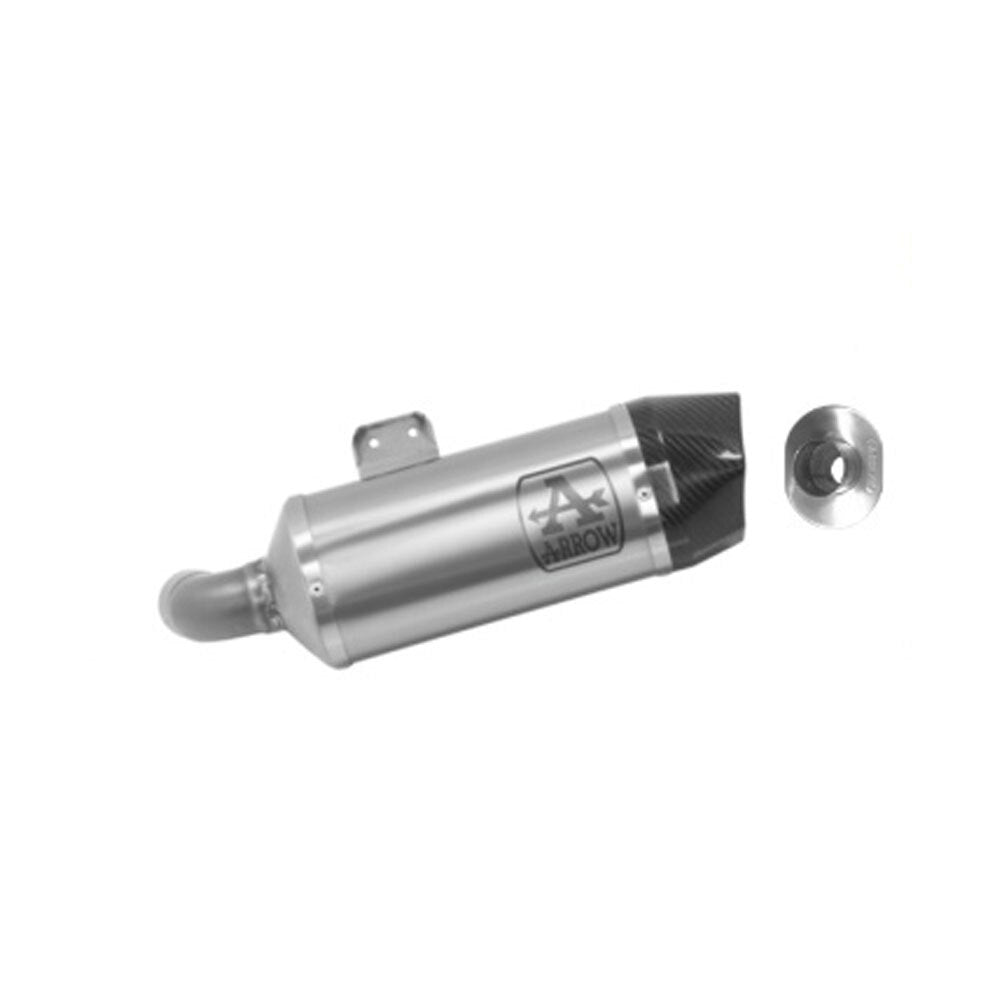 ARROW Silencer 71915PK INDY RACE Titanium Silver with Carbon End Cap