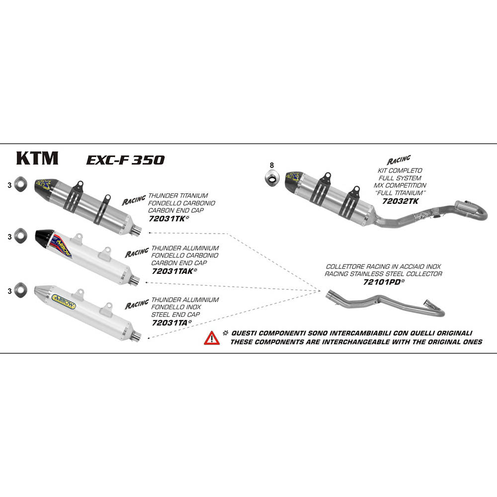 ARROW Collector - Racing Stainless KTM - 82-721-01PD