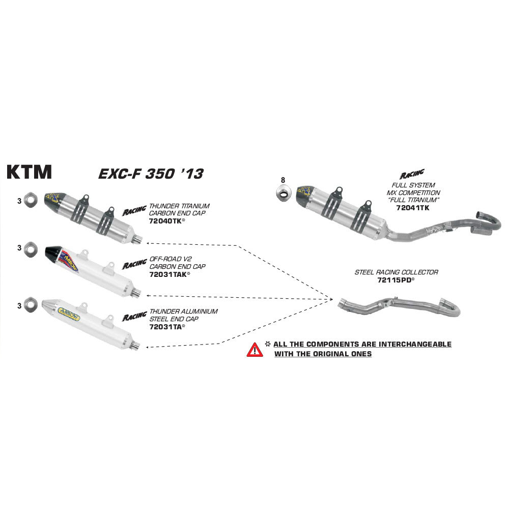 ARROW Collector - Racing Stainless KTM - 82-721-15PD