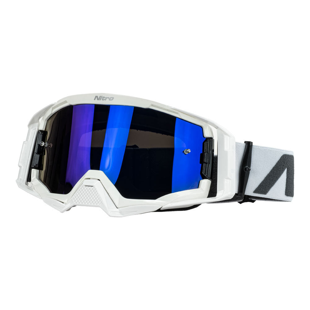 NITRO NV-150 MX GOGGLE WHITE FRAME BLUE LENS