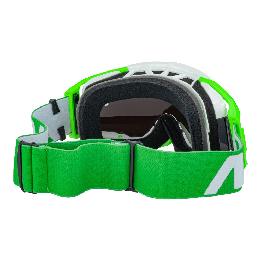 NITRO NV-150 MX GOGGLE WHITE/GREEN FRAME GREEN LENS