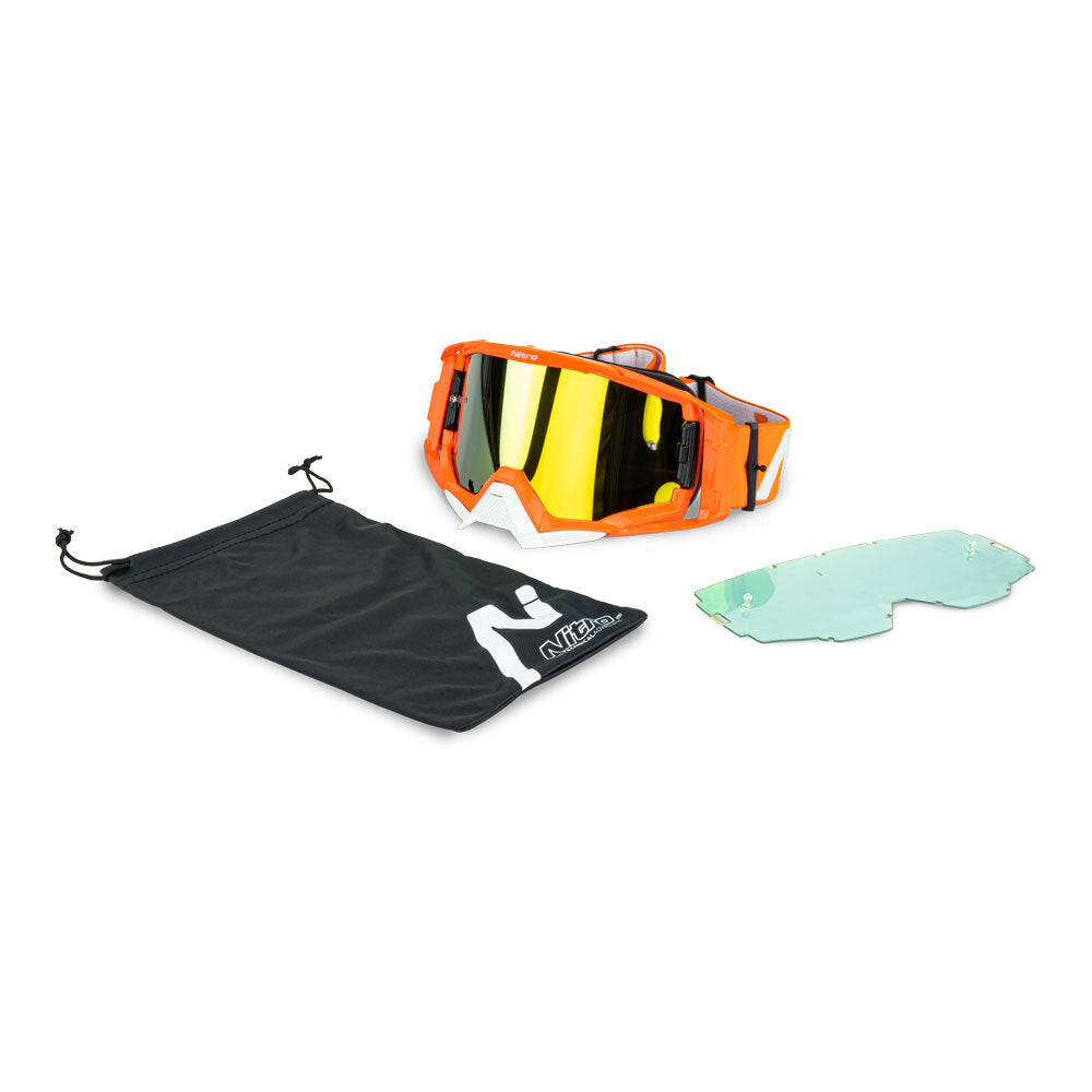 NITRO NV-150 MX GOGGLE ORANGE FRAME RED LENS