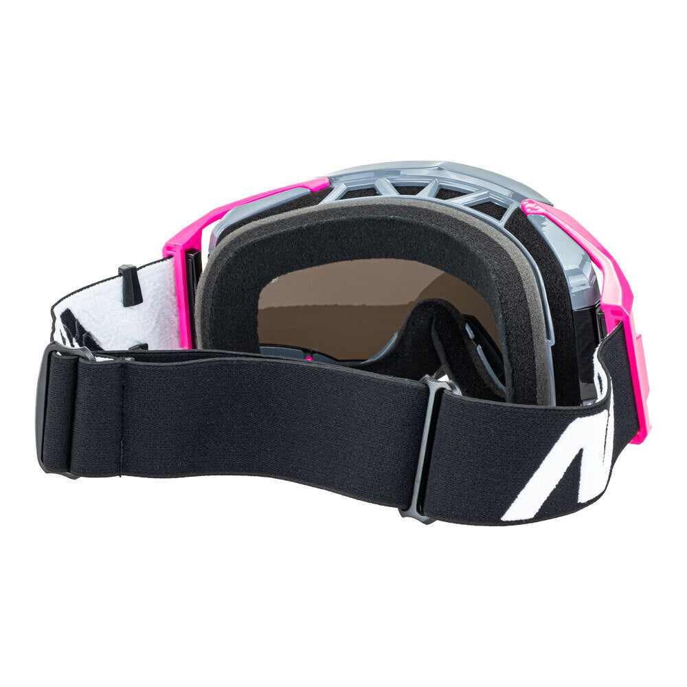 NITRO NV-150 MX GOGGLE GREY/PINK FRAME BLUE LENS