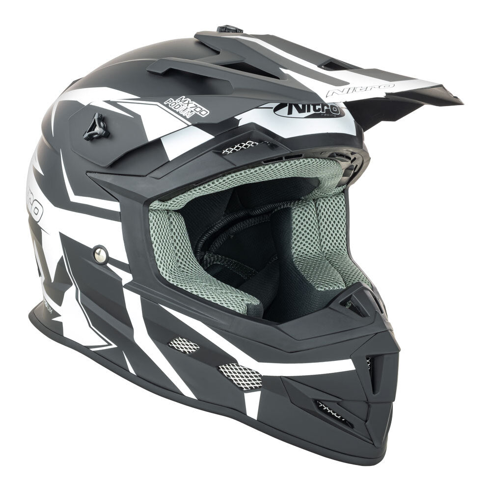 NITRO MX700 MATT BLACK/WHITE M