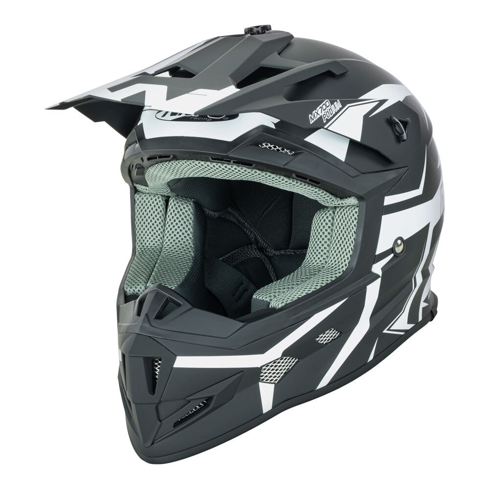 NITRO MX700 MATT BLACK/WHITE L