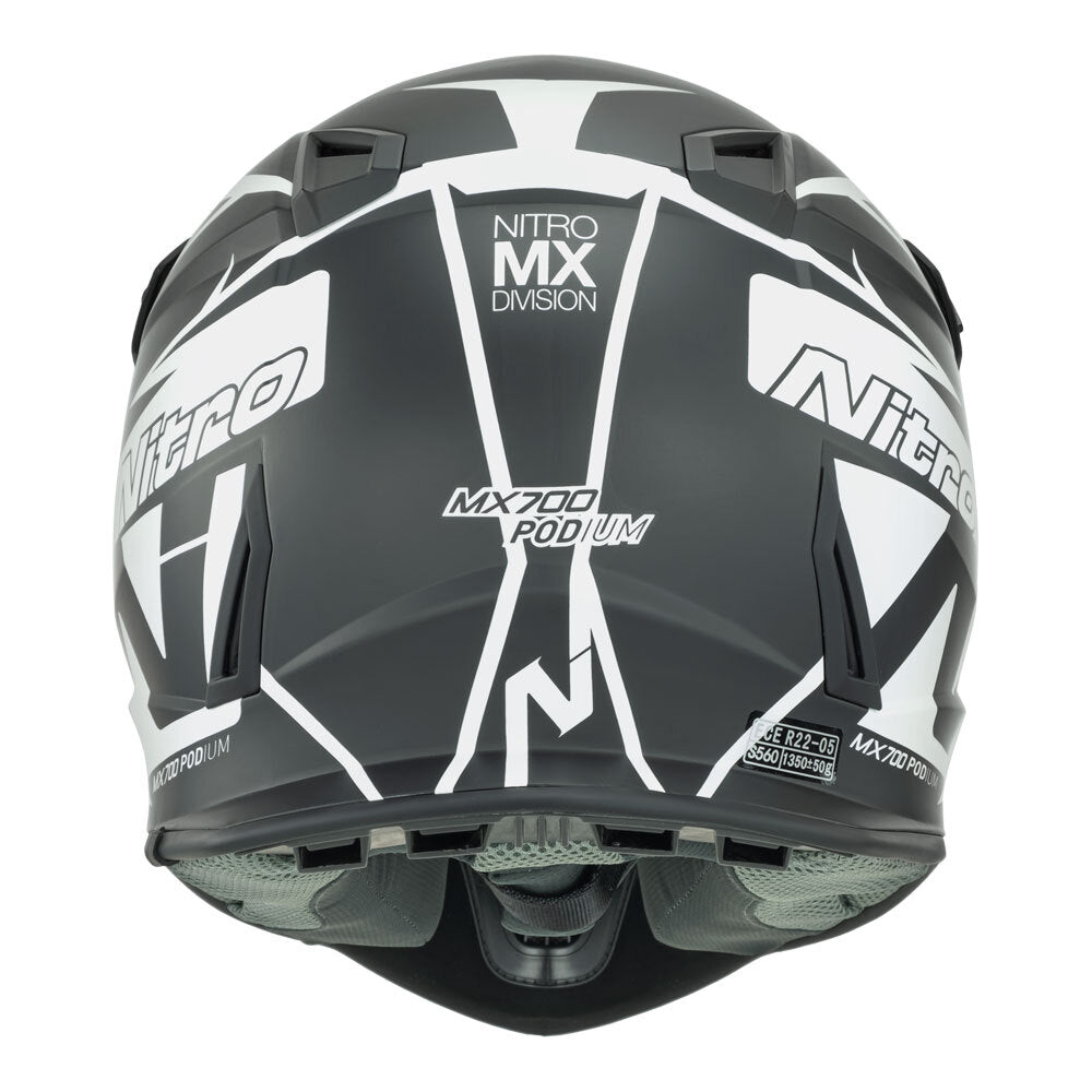 NITRO MX700 MATT BLACK/WHITE L