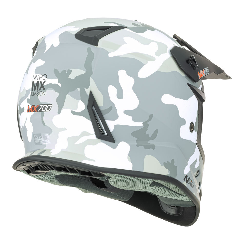 NITRO MX700 YOUTH MATT CAMO/WHITE M