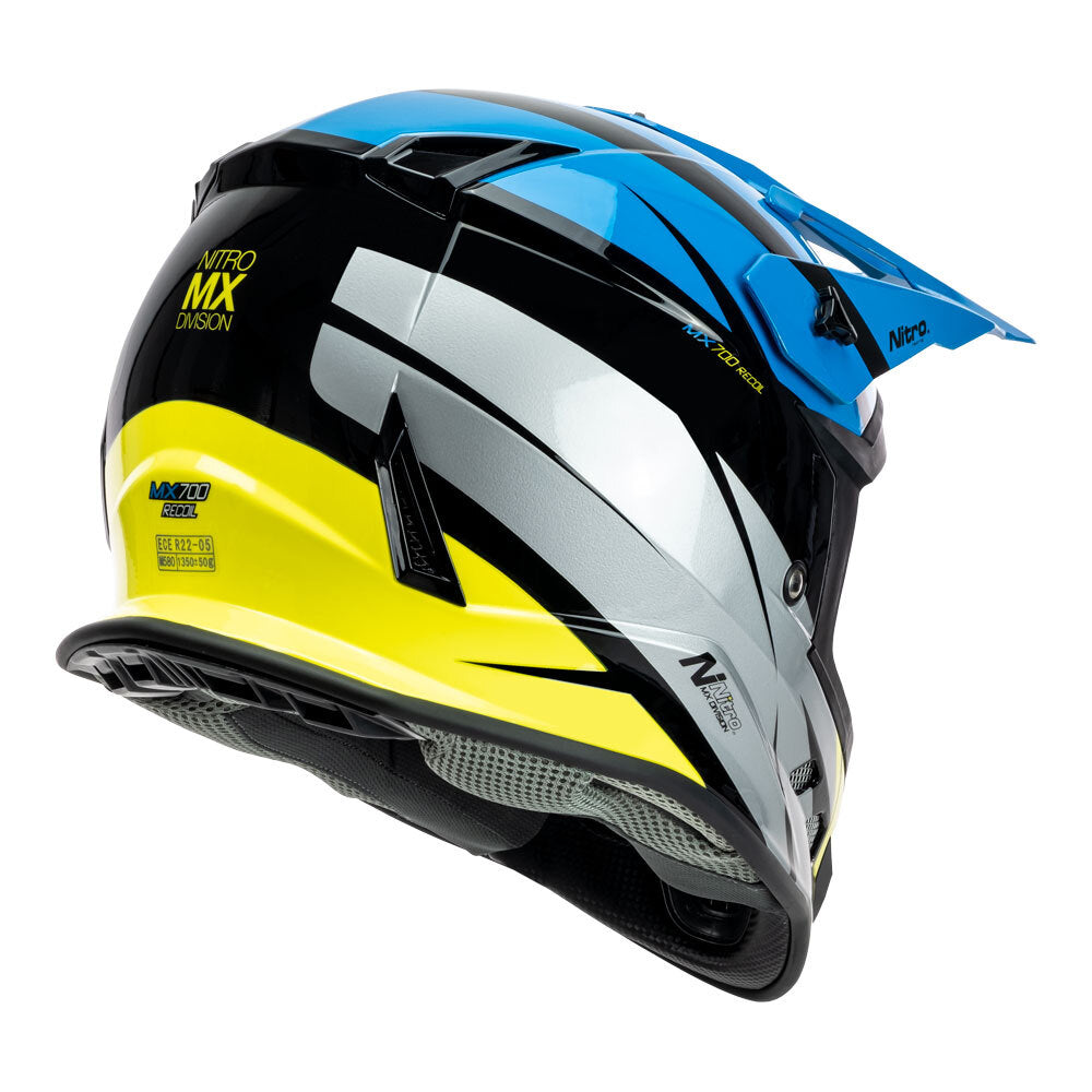 NITRO MX700 YOUTH RECOIL BLUE/BLACK/GREY L