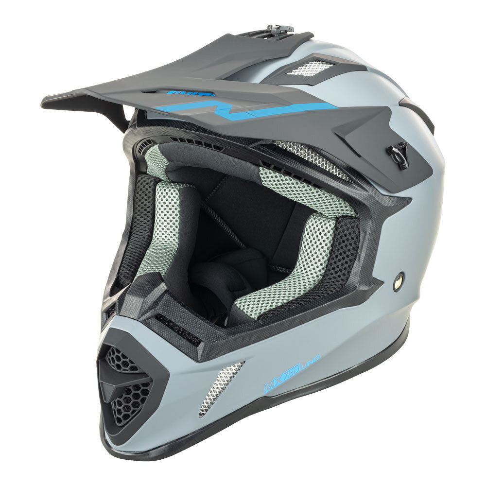 NITRO MX760 SATIN GUNMETAL/BLUE LOGO L