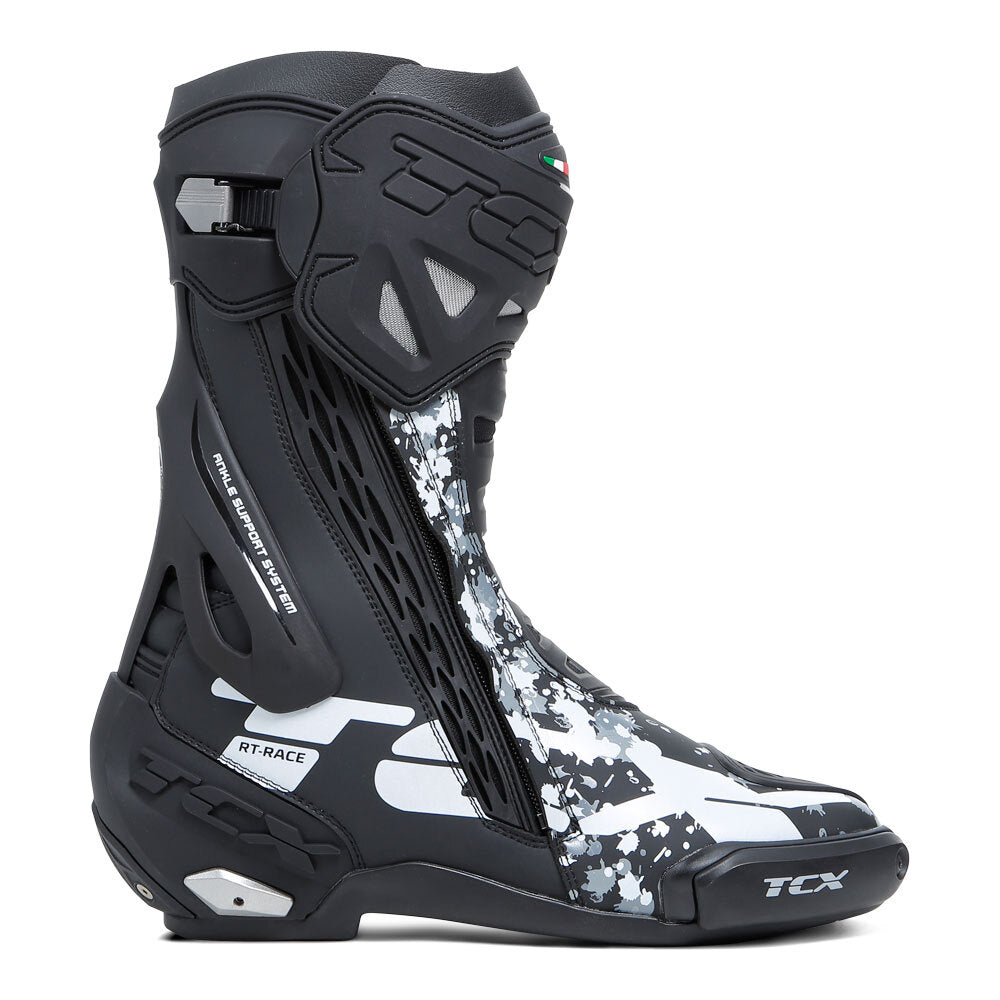 TCX RT-RACE BOOTS BLACK/ WHITE/ GREY 40