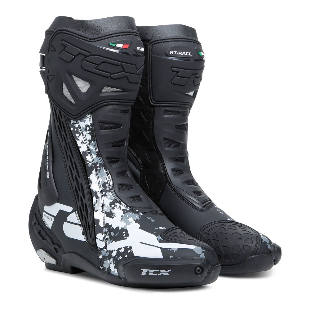 TCX RT-RACE BOOTS BLACK/ WHITE/ GREY 41